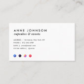 Modern Cupcake snoep Bakkerij Visitekaartje (Achterkant)