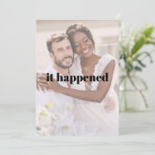 Modern Cursief Foto Net Getrouwd Ontvangst Trendy Kaart (Staand voorkant)