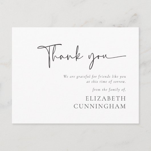 Modern Cursief Schrift Modern Elegant Chique Herde Briefkaart (Voorkant)