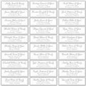 Modern Cursief Script Bruiloft Gast Namen Adres Sticker (Voorkant)