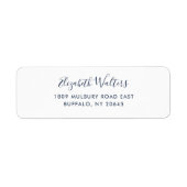 Modern Cursief Script Elegant Retouradres Etiket (Voorkant)