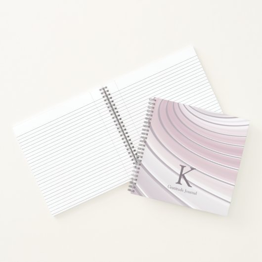 Modern Curve Abstract Minimale Breedtegraad Notiti Notitieboek (Binnen)