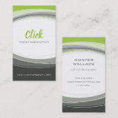 MODERN CURVE DESIGN Minimale kalk groen grijs Visitekaartje (Voorkant / Achterkant)