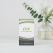 MODERN CURVE DESIGN Minimale kalk groen grijs Visitekaartje (Staand voorkant)