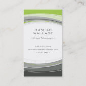 MODERN CURVE DESIGN Minimale kalk groen grijs Visitekaartje (Achterkant)