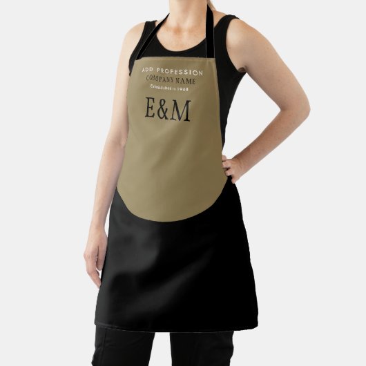 Modern Curved Initials Design Company Schort (Insitu)