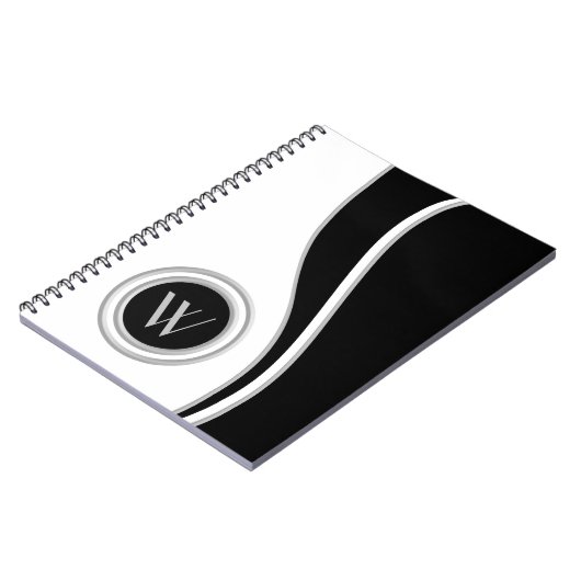 Modern Curves Classic Monogrammed Notitieboek (Linkerzijde)