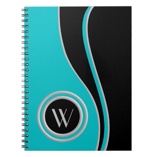 Modern Curves Duo Toon Monogrammed Notitieboek (Voorkant)