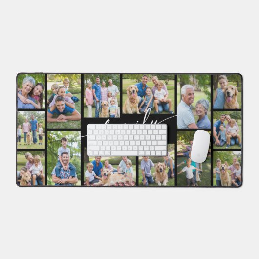 Modern Custom 14 Photo Collage Family Script Bureaumat (Keyboard & Muis)