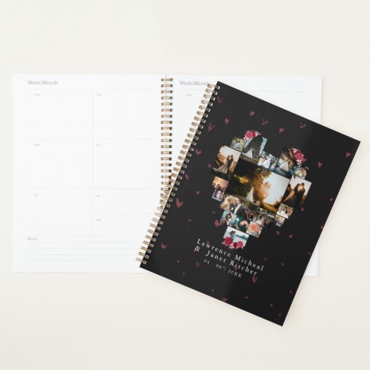 Modern Custom 18 Photo Heart Shaped voor haar Planner (Display)