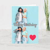 Modern Custom 2-foto's Sjabloon Happy Birthday (Voorkant)