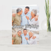 Modern Custom 2-foto's Sjabloon Happy Birthday (Voorkant)