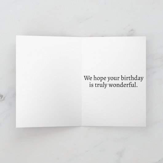 Modern Custom 2-foto's Sjabloon Happy Birthday (Binnen)