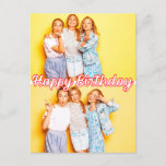 Modern Custom 2-foto's Sjabloon Happy Birthday Briefkaart<br><div class="desc">Dit unieke briefkaart heeft een sjabloon voor uw twee favoriete afbeeldingen voor verjaardagsvieringen. Deze verjaardagsgroet zou ideaal zijn voor vrienden,  familie,  klasgenoten en collega's.</div>