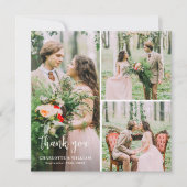 Modern Custom 3 foto eenvoudige minimalistische br Bedankkaart (Voorkant)