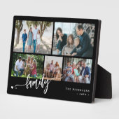 Modern custom 5 photo collage family  fotoplaat (Zijkant)