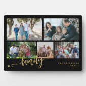 Modern custom 5 photo collage family  fotoplaat (voorkant)