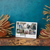 Modern custom 5 photo collage family  fotoplaat (Zijkant)