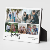 Modern custom 5 photo collage family  fotoplaat (Zijkant)