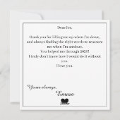 Modern custom 7 Couple Photos with Monogram Feestdagenkaart (Achterkant)