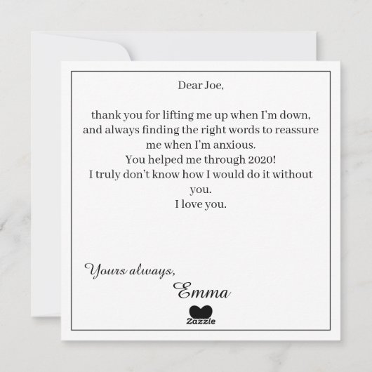 Modern custom 7 Couple Photos with Monogram Feestdagenkaart (Achterkant)