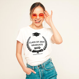 Modern Custom Afstuderen Class of School Afstudere T-shirt