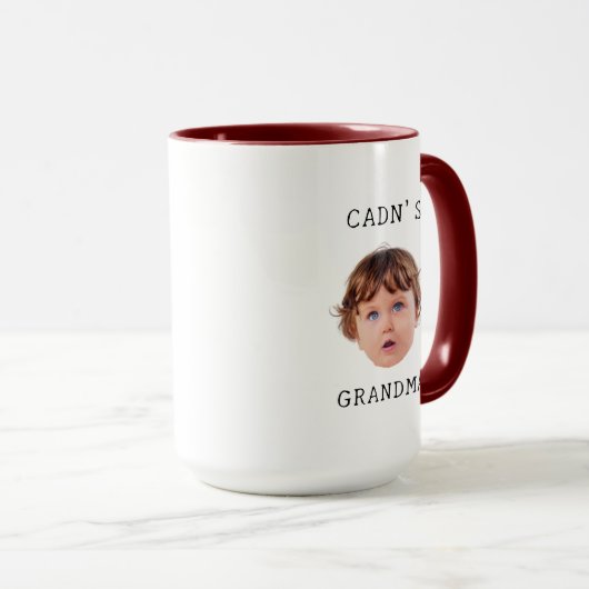 Modern Custom Baby Gezicht Gift voor Moeder Verjaa Mok (Voorkant rechts)