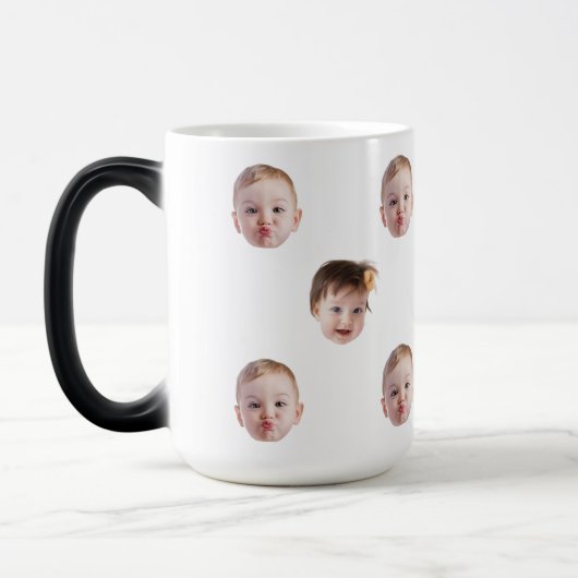 Modern Custom Baby Kind Moeder Oma Papa Gezicht Gi Magische Mok (Links)