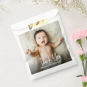 Modern Custom Baby Photo Thank You Bedankzakje (Gezegeld)
