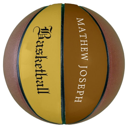 Modern Custom Basketball Featuring Your Name Basketbal (Verticaal)