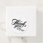 Modern Custom Bedankt Tekst Zwart & Wit Classic Bedankjes Labels (In situ)