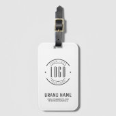 Modern custom bedrijf logo business branded bagagelabel (Voorkant (verticaal))