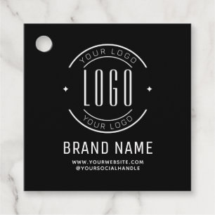 Modern custom bedrijf logo business branded bedankjes labels