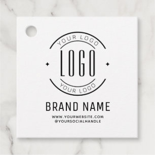 Modern custom bedrijf logo business branded bedankjes labels