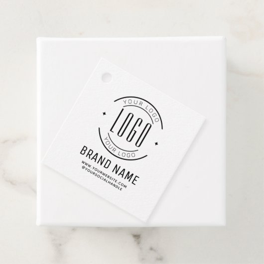 Modern custom bedrijf logo business branded bedankjes labels (In situ)