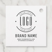 Modern custom bedrijf logo business branded bedankjes labels (Achterkant)