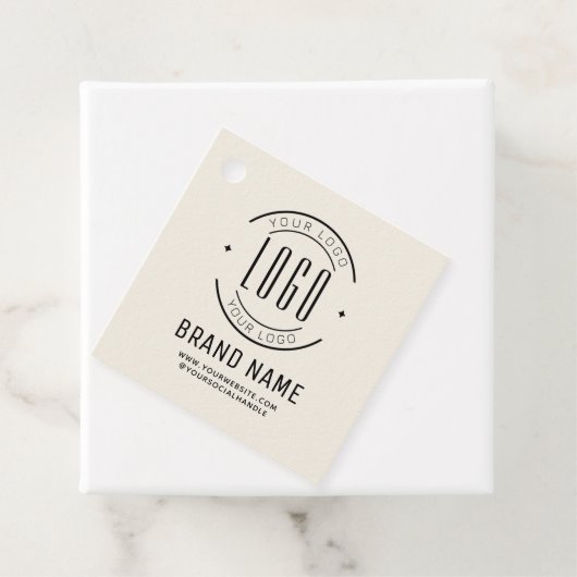 Modern custom bedrijf logo business branded bedankjes labels (In situ)