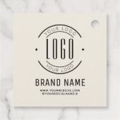 Modern custom bedrijf logo business branded bedankjes labels (Achterkant)