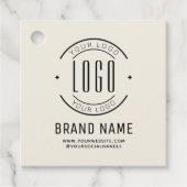 Modern custom bedrijf logo business branded bedankjes labels (Voorkant)