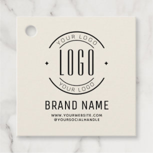 Modern custom bedrijf logo business branded bedankjes labels