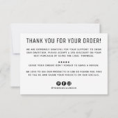 Modern custom bedrijf logo business branded bedankkaart (Achterkant)