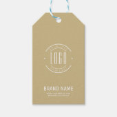Modern custom bedrijf logo business branded cadeaulabel (Voorkant)