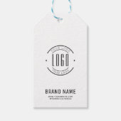 Modern custom bedrijf logo business branded cadeaulabel (Voorkant)