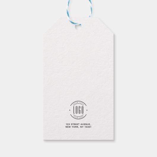 Modern custom bedrijf logo business branded cadeaulabel (Achterkant)
