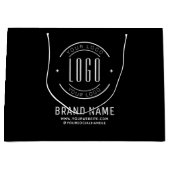 Modern custom bedrijf logo business branded groot cadeauzakje (Voorkant)