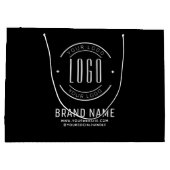 Modern custom bedrijf logo business branded groot cadeauzakje (Achterkant)