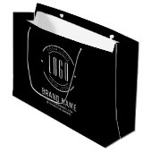 Modern custom bedrijf logo business branded groot cadeauzakje (Voorkant Gekanteld)