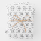 Modern custom bedrijf logo business branded inpakpapier vel (In situ)