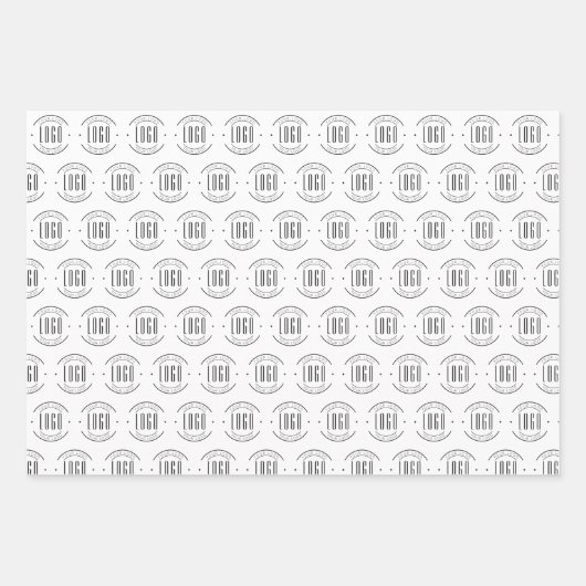 Modern custom bedrijf logo business branded inpakpapier vel (Voorkant)