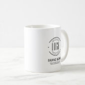 Modern custom bedrijf logo business branded koffiemok (Voorkant rechts)